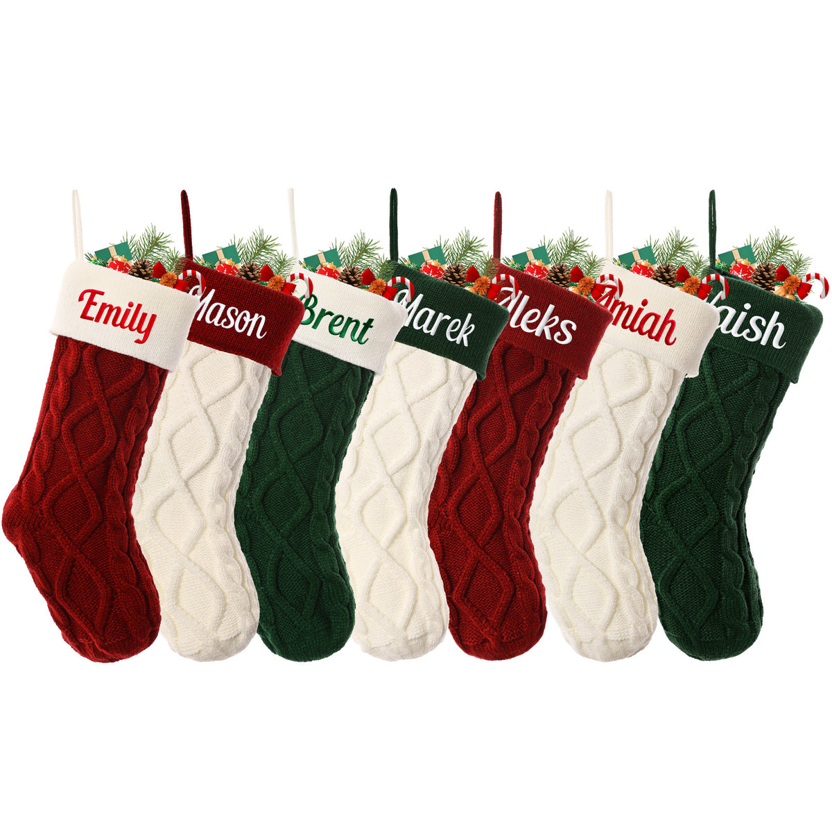 Personalized Knitted Christmas Stocking