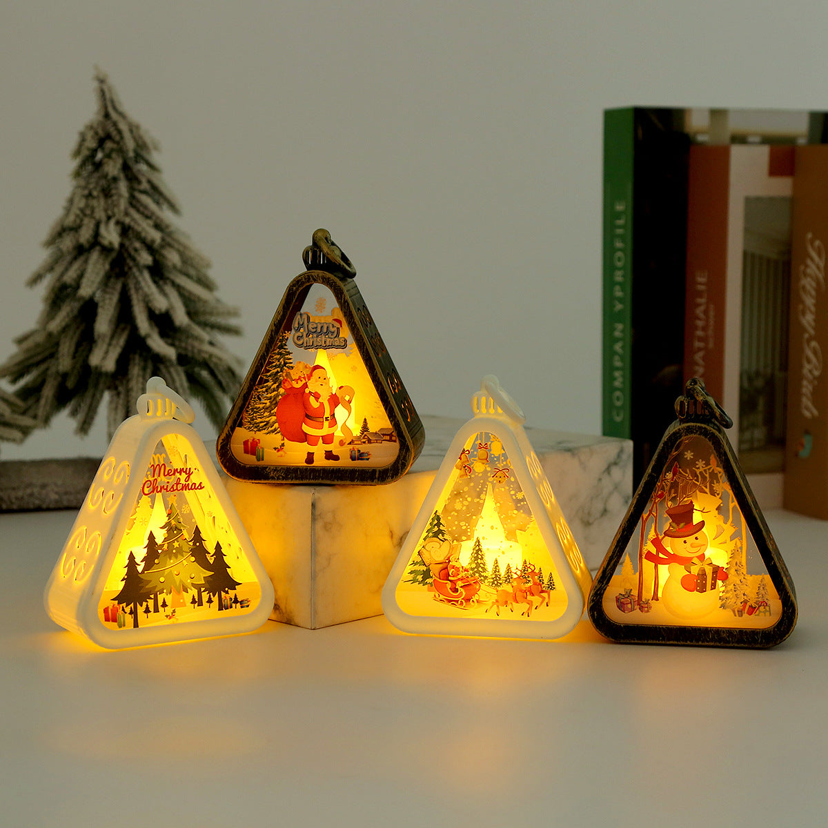 Vintage Christmas Lantern Night Light