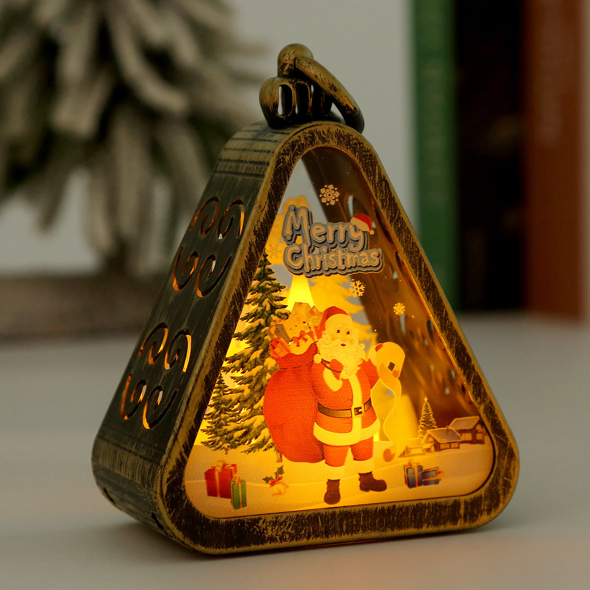 Vintage Christmas Lantern Night Light