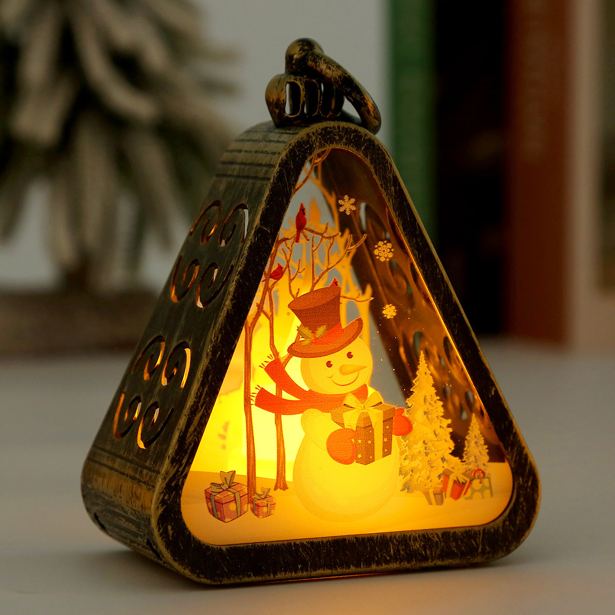 Vintage Christmas Lantern Night Light