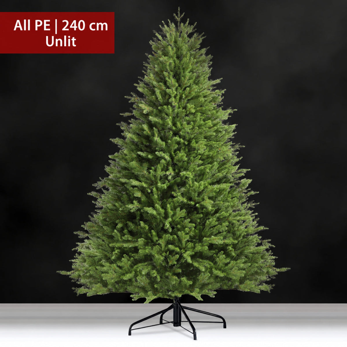 All PE artificial Christmas tree, 240 cm, unlit