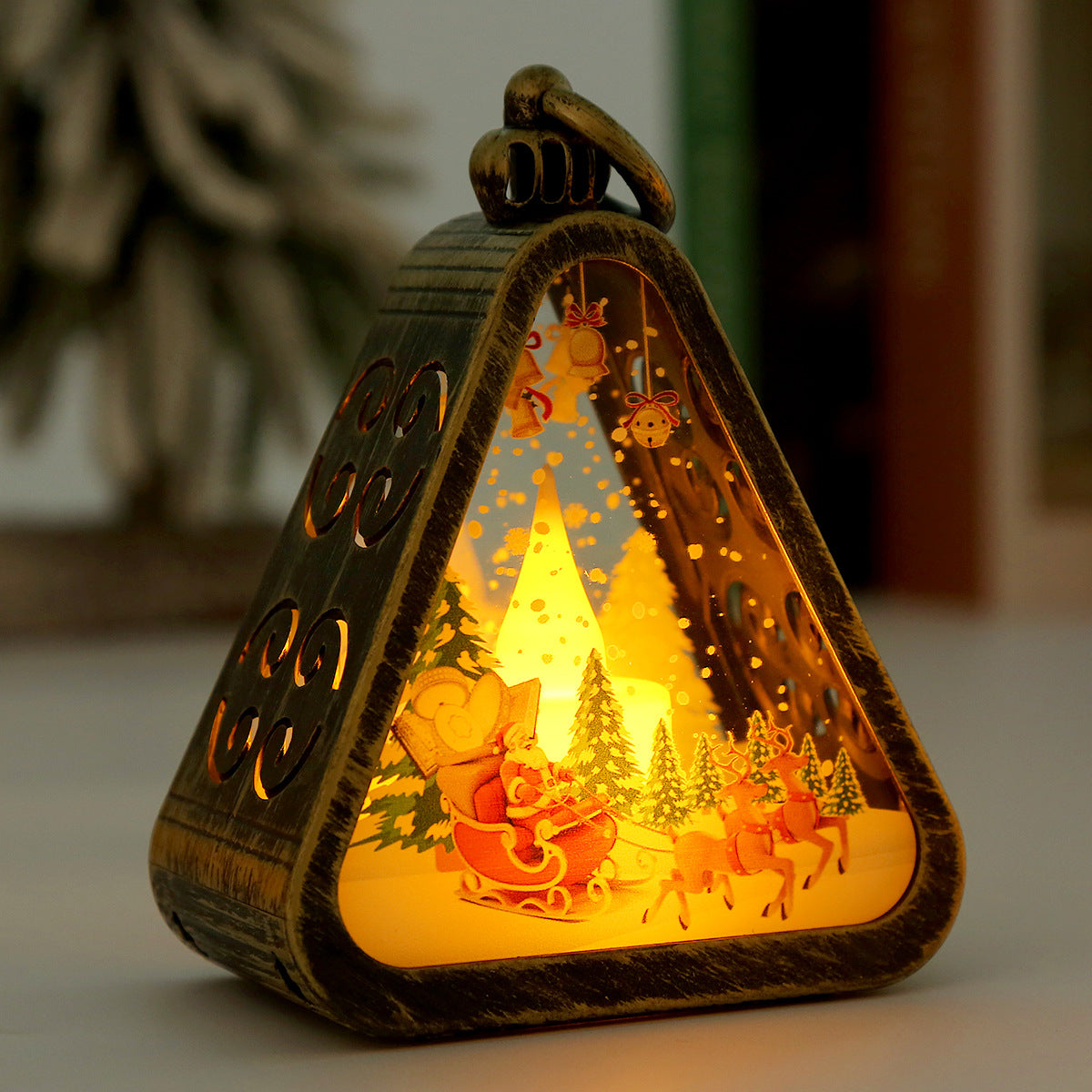 Vintage Christmas Lantern Night Light