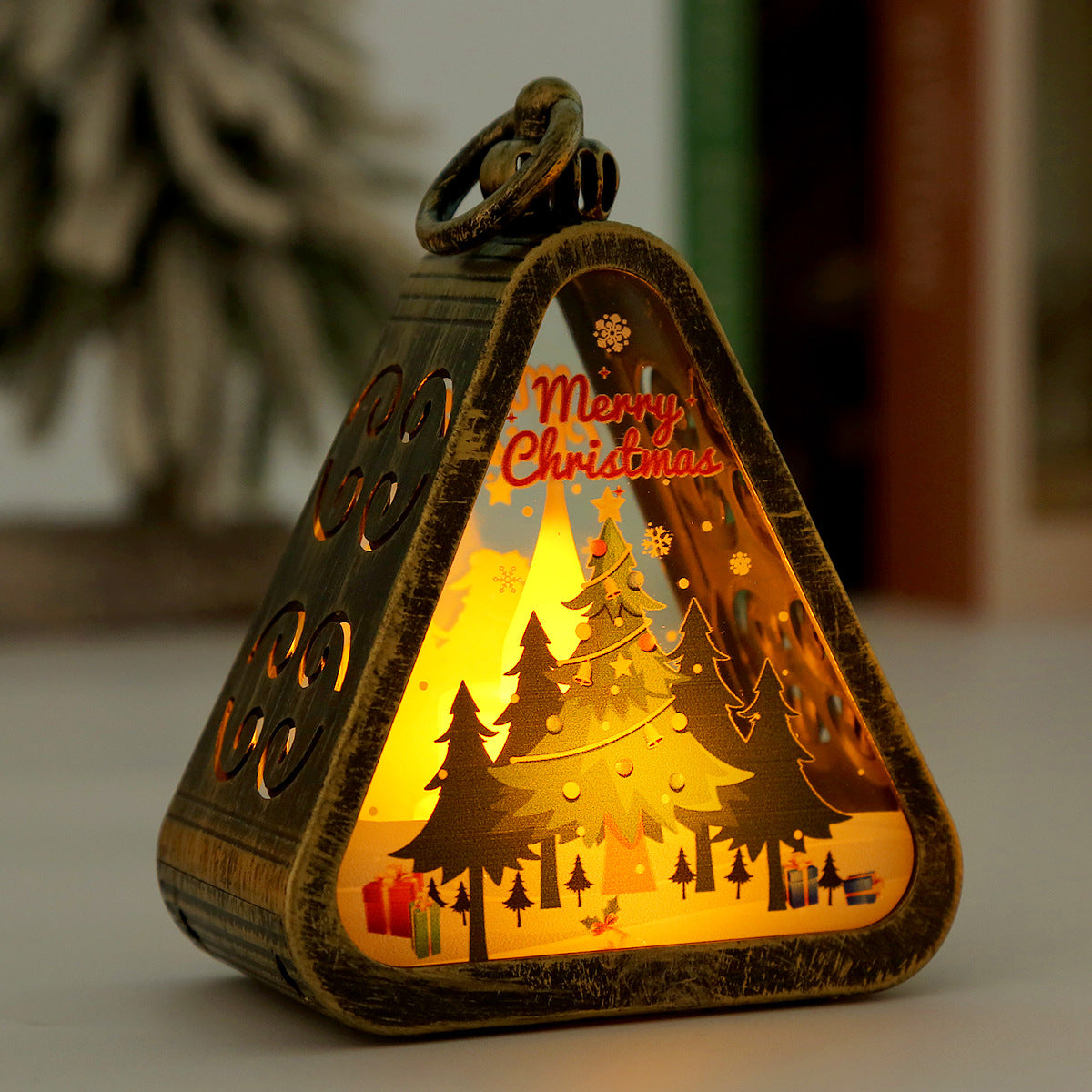 Vintage Christmas Lantern Night Light